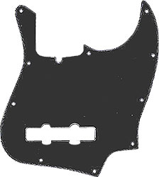 Fender - JPickguard 10hole 3ply BK