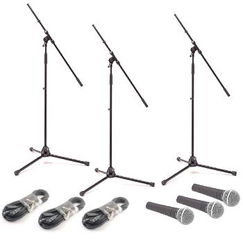 Shure - SM 58 Triple stand+cable Set