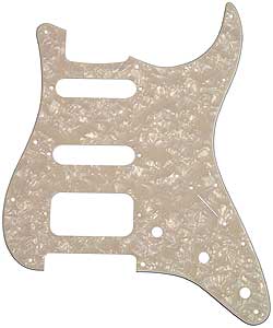 Fender - Pickguard HSS Aged White Moto