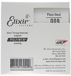 Elixir - .009 Plain Steel Single String