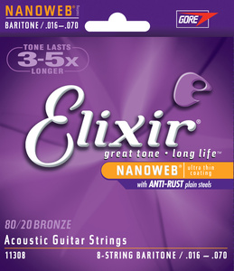 Elixir - Nanoweb Baritone 8 String