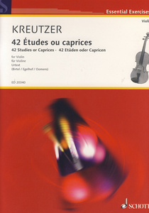 Schott - Kreutzer 42 Etudes Violin