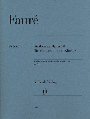 Henle Verlag - FaurÃ© Sicilienne Opus 78 Cello
