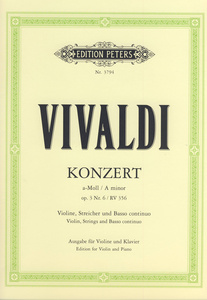 Edition Peters - Vivaldi Concert a-moll op.3