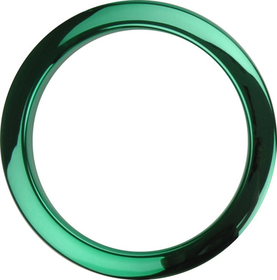 Bass Drum O's - '4'' Green Chrome round HCG4'