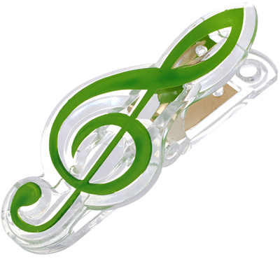 agifty - Music Clip Violin Clef Green