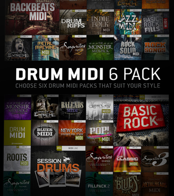 Toontrack - Drum Midi 6 Pack