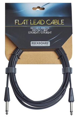 Rockboard - Flat Lead Cable 300cm S/S blk