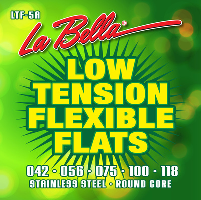 La Bella - LTF-5A Bass LowTension Flats L