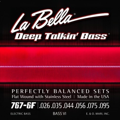 La Bella - 767-6F Bass VI Flat