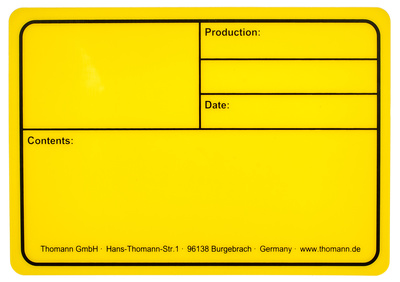 Stairville - Tourlabel 177x127mm Yellow