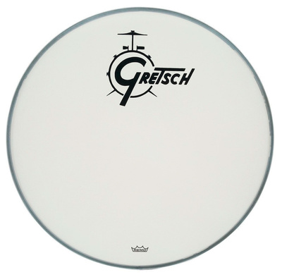 Gretsch Drums - '18'' Bass Drum Head WH w/Logo'