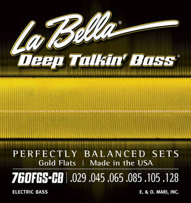 La Bella - 760FGS-CB DT Bass Gold Flats