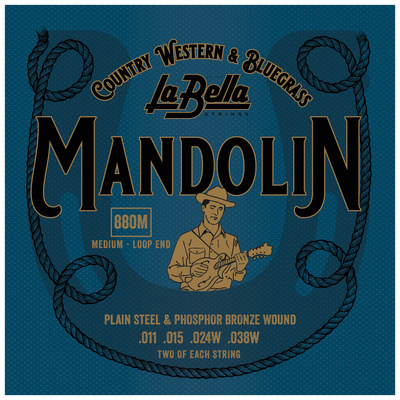 La Bella - 880M Mandolin Ph.Br. Medium