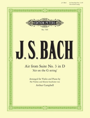 Edition Peters - Bach Air D-Dur Violin/Piano