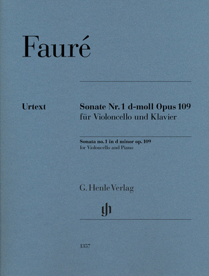 Henle Verlag - FaurÃ© Cellosonate Nr. 1