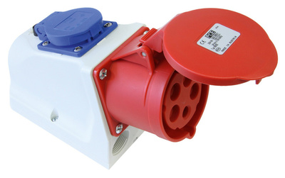 PCE - 9215-6 Combo 16A 5pol Wall PCE - 9215-6 Combo 16A 5pol Wall