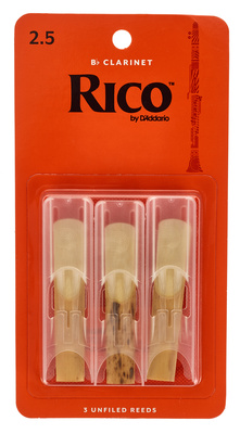 DAddario Woodwinds - Rico Bb- Clar 2.5 - 3-Pack