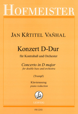 Friedrich Hofmeister Verlag - Vanhal Concert D-Dur Kontrabas