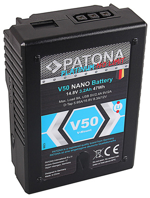 Patona - Platinum V50 Nano Akku D-Tap