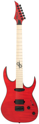 Solar Guitars - SB1.6HFBR Flame Blood Red