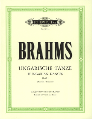 Edition Peters - Brahms Ungarische TÃ¤nze VL