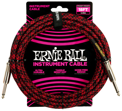 Ernie Ball - Instr.Cable Braided 18ft RB