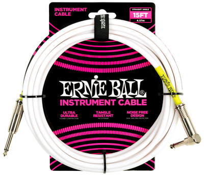 Ernie Ball - Instrument Cable White 15ft