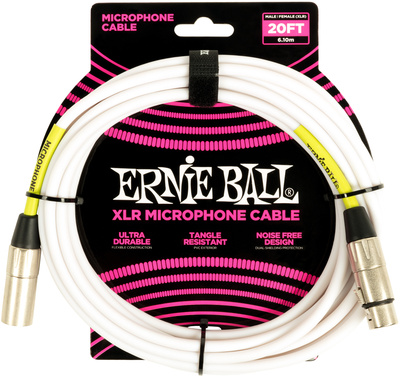 Ernie Ball - Mic Cable PVC 20ft WH