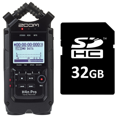Zoom - H4n Pro Black SD Card Bundle