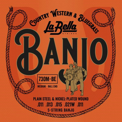 La Bella - 5-String Banjo Medium Ball End