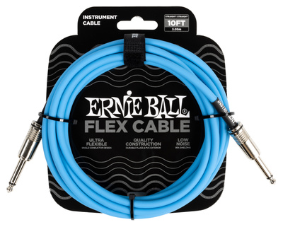 Ernie Ball - Flex Cable 10ft Blue EB6412