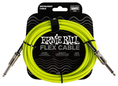 Ernie Ball - Flex Cable 10ft Green EB6414