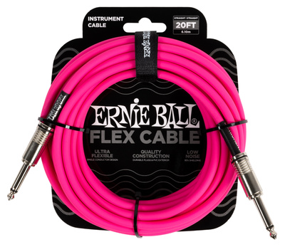 Ernie Ball - Flex Cable 20ft Pink EB6418