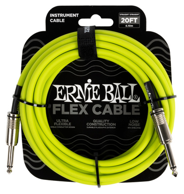 Ernie Ball - Flex Cable 20ft Green EB6419