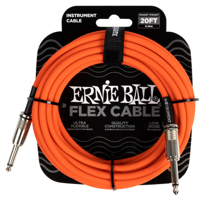 Ernie Ball - Flex Cable 20ft Orange EB6421
