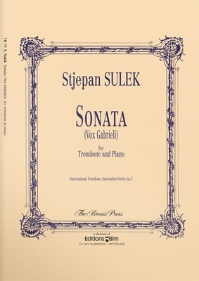Editions Bim - Sulek Sonata Trombone