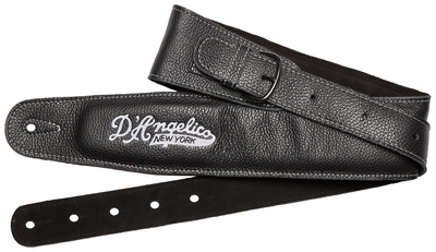 DAngelico - Leather Guitar Strap Black