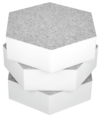 t.akustik - Hexagon Melamine Light Grey 75