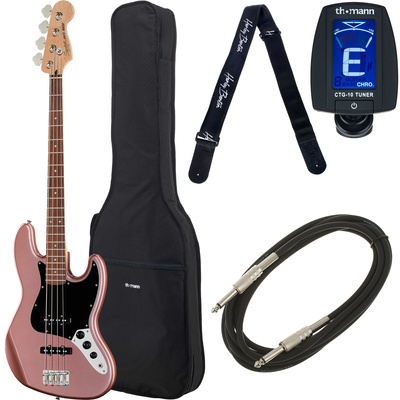 Squier - Aff. Jazz Bass Burg. Mi Bundle