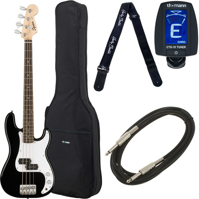 Squier - Mini P Bass Black Bundle