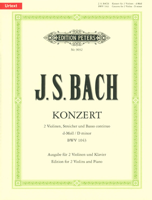 Edition Peters - Bach Konzert fÃ¼r zwei Violinen