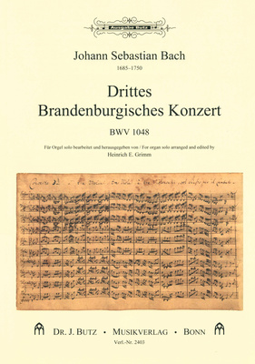 Dr. J. Butz Musikverlag - Brandenburgisches Konzert 3
