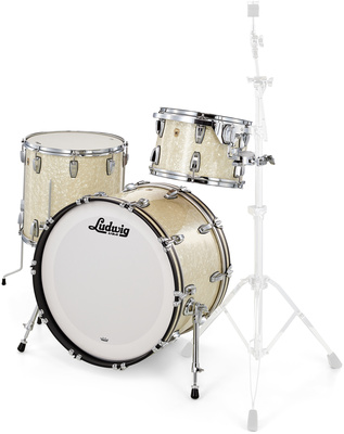 Ludwig - Legacy Mahogany Fab V.White