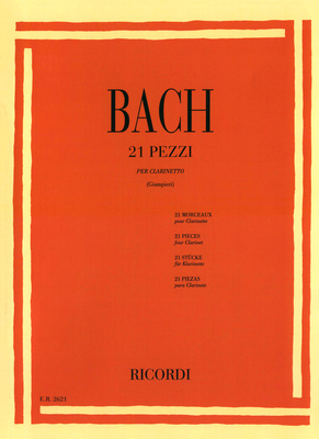 Ricordi - Bach 21 Pezzi Per Clarinetto