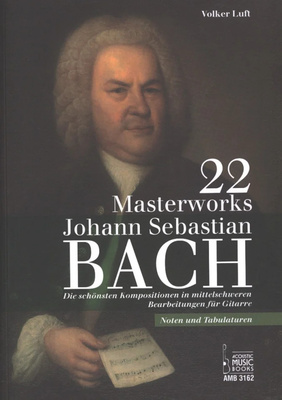 Acoustic Music Books - 22 Masterworks J.S.Bach