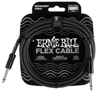 Ernie Ball - Flex Cable 10ft Black P06434