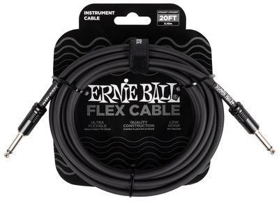 Ernie Ball - Flex Cable 20ft Black P06435