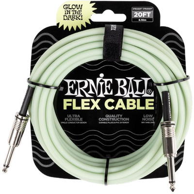 Ernie Ball - Flex Cbl 20ft Glow in the Dark