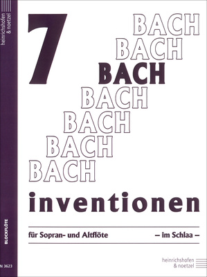 Heinrichshofen Verlag - Bach 7 Inventionen BlockflÃ¶te